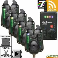Coffret Carpsounder Centrale 4 Détecteurs Roc XRS-ACC Black Neon