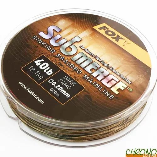Tresse Fox Submerge Sinking Braid 600m 3 Tresse Fox Submerge Sinking Braid 600m