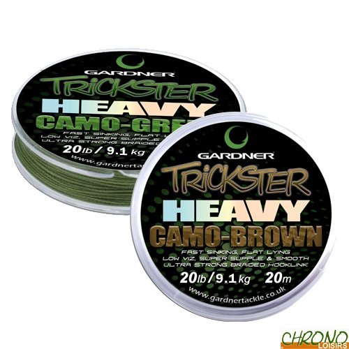 Tresse Gardner Trickster Heavy Camou 20lbs 20m 3 Tresse Gardner Trickster Heavy Camou 20lbs 20m