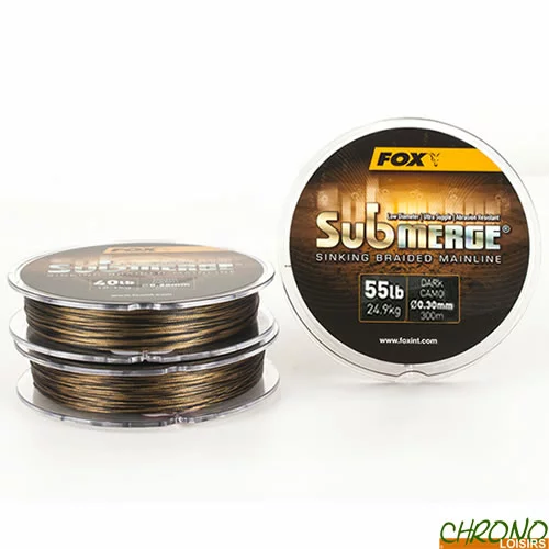 Tresse Fox Submerge Sinking Braid 0.30mm 300m (les 3) 3 Tresse Fox Submerge Sinking Braid 0.30mm 300m (les 3)