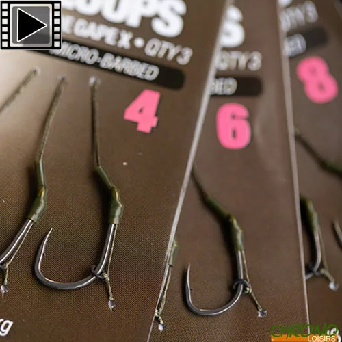 Bas De Ligne Korda Loop Rig DF Wide Gape X 18lbs (par 3) 3 Bas De Ligne Korda Loop Rig DF Wide Gape X 18lbs (par 3)