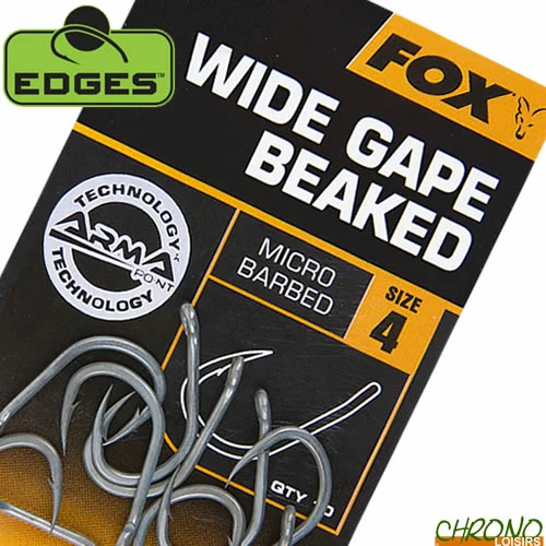 Hameçon Fox Edges Armapoint Wide Gape Beaked (par 10) 3 Hameçon Fox Edges Armapoint Wide Gape Beaked (par 10)