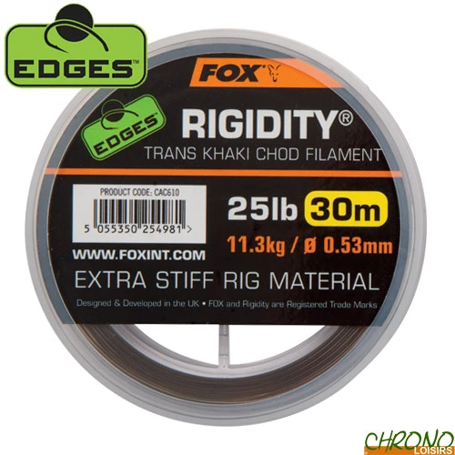 Monofilament Fox Edges Rigidity Chod Trans Khaki 30m 3 Monofilament Fox Edges Rigidity Chod Trans Khaki 30m