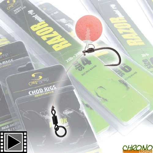 Bas De Ligne Carp Spirit Chod Rig Court (par 3) 3 Bas De Ligne Carp Spirit Chod Rig Court (par 3)