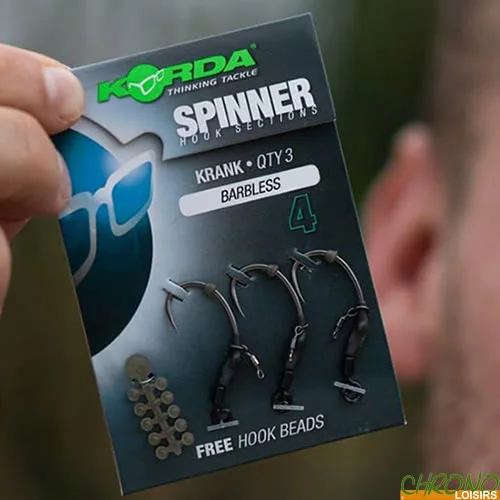 Hameçon Korda Spinner Hook Section Krank (par 3) 3 Hameçon Korda Spinner Hook Section Krank (par 3)