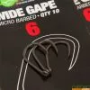 Hameçon Korda Wide Gape Sans Ardillon (par 10)