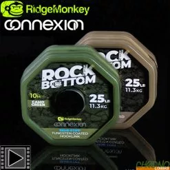 Tresse RidgeMonkey Connexion Rock Bottom Semi Stiff Coated Camo 25lbs 10m
