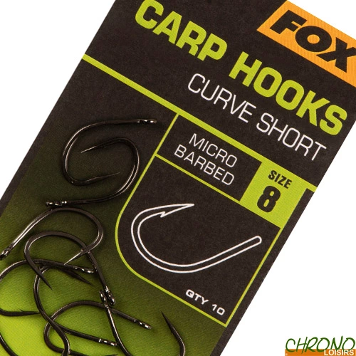Hameçon Fox Carp Hooks Curve Shank Short (par 10) 3 Hameçon Fox Carp Hooks Curve Shank Short (par 10)