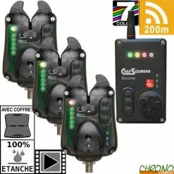 Coffret Carpsounder Centrale 3 Détecteurs Roc XRS-ACC Black Neon