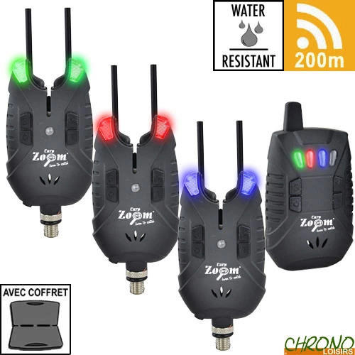 Coffret Carp Zoom Centrale 3 Détecteurs Satellite 3 Coffret Carp Zoom Centrale 3 Détecteurs Satellite