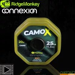 Tresse RidgeMonkey Connexion CamoX Soft Coated 20m