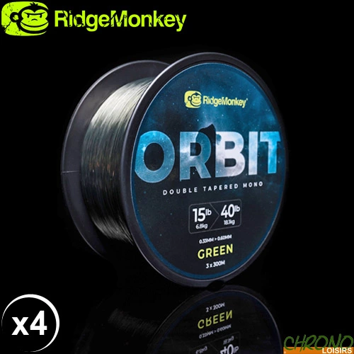 Nylon RidgeMonkey Orbit Double Tapered Mono 0.33mm 300m (les 4) 3 Nylon RidgeMonkey Orbit Double Tapered Mono 0.33mm 300m (les 4)